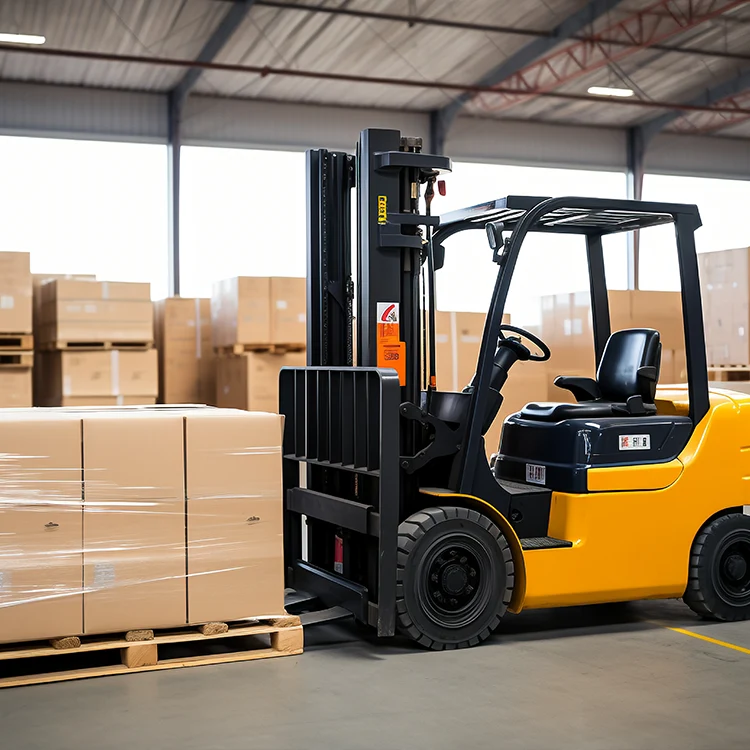 Construction and installation of forklift safety belt.